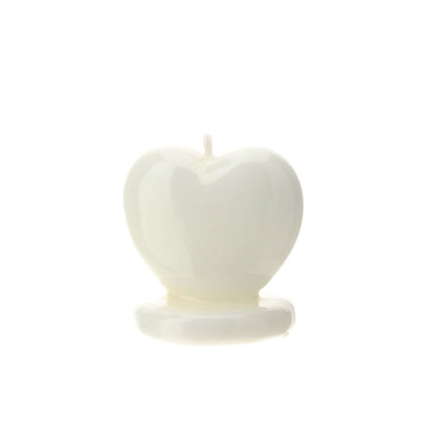 Hervit Candela Cuore laccata bianco 7.5xH7.5 cm