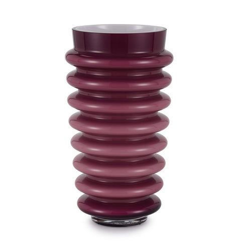 Henriette Vaso Jump portafiori in vetro porpora "Kalos" D16.5xH30.5 cm - Angelica Home Stabia