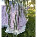 L'Atelier 17 Trapuntino matrimoniale primaverile con frill in tulle "Carina" Shabby 260x260 cm 2 varianti (1pz) - Angelica Home Stabia