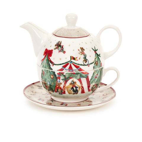 Théière en porcelaine de Noël Nuvole di Stoffa "Bear Wonderland" 900 ml 2 variantes (1pc)