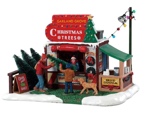 LEMAX Edificio in resina "Garland Grove Tree Lot" H13.6x19.9x12.8 cm
