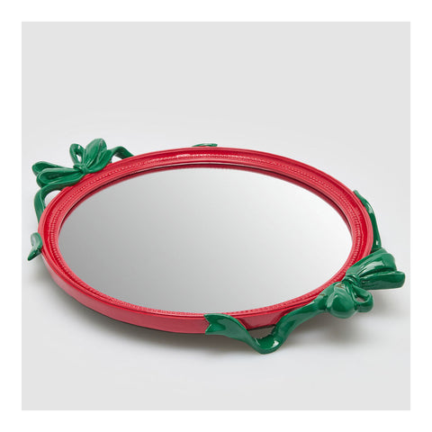 EDG Vassoio natalizio con specchio e fiocchi 51x39xH6 cm 3 varianti (1 unità)