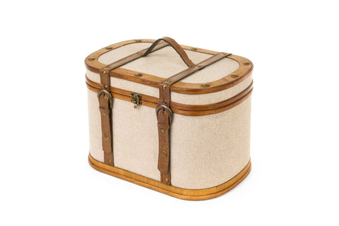 Nuvole di Stoffa Set 2 bauletti legno 31x20x20 - 36x25x24,5 cm
