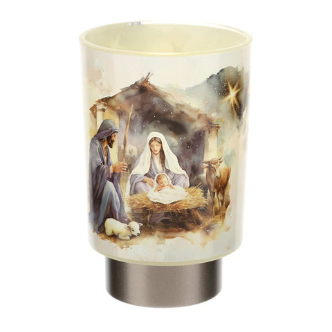 LAMPADA VETRO NATIVITA' DIA.10XH15CM