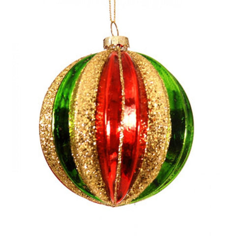 VETUR Boule en verre à accrocher à votre sapin de Noël 10 cm 91319