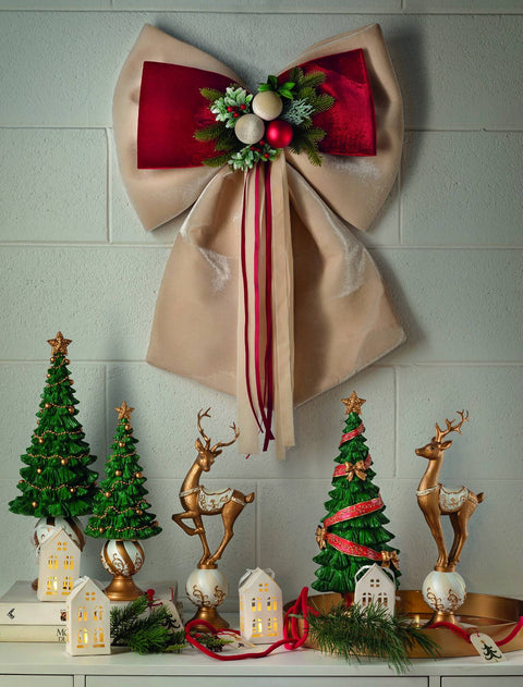 Henriette Statuetta natalizia Renna su sfera "Royal Forest" 14xH36 cm