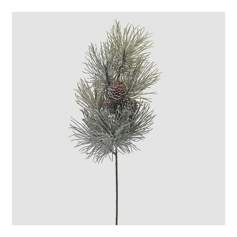 EDG Snow-covered pine branch with pine cones artificial Christmas decoration H76 cm