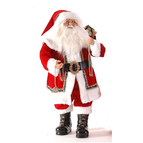 Figurine de Père Noël en résine Vetur avec cadeaux, hauteur 82 cm