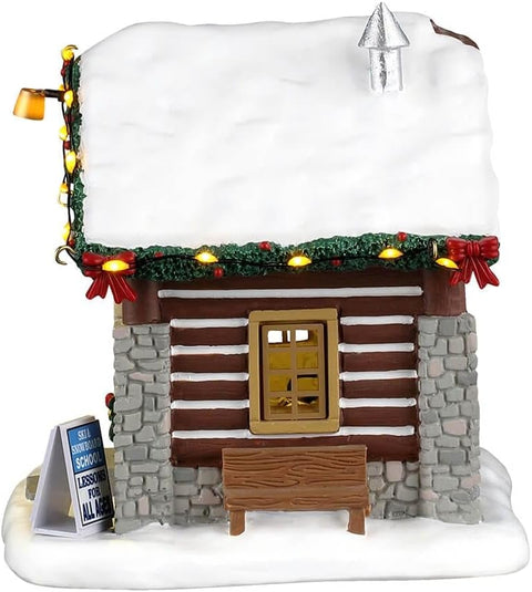 LEMAX Edificio Scuola di sci e snowboard "Ski & Snowboard School" H12.5x13x12 cm