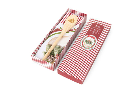 Nuvole di Stoffa Set natalizio strofinaccio + mestolo "MAGIC NOEL" cotone 50x70 cm 6 varianti (1 unità)