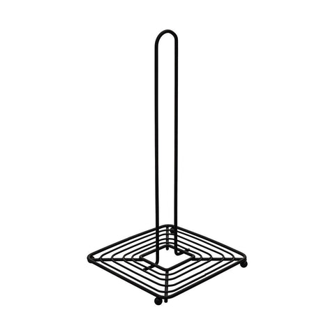 Estia Home Porta rotolo da cucina in metallo nero 15.5xH30 cm