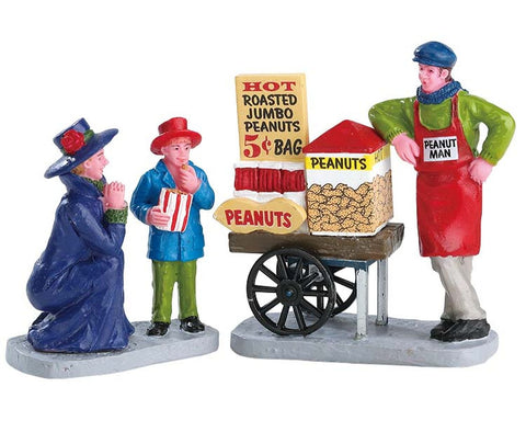 LEMAX Set 2 Personaggi "Roasted Peanut Treats" in resina H7 cm