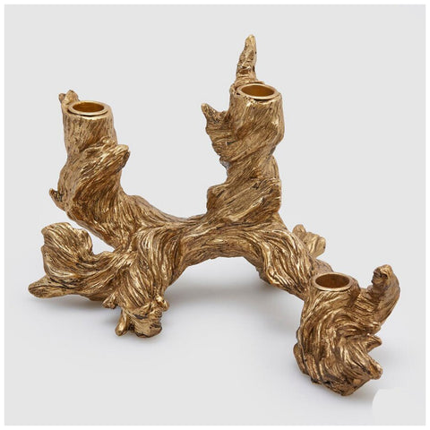 EDG Christmas candle holder golden branches 32x20xH19 cm
