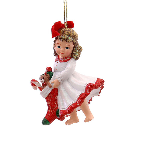 Décoration enfant en résine Vetur avec pyjama H10 cm 2 variantes (1 unité)