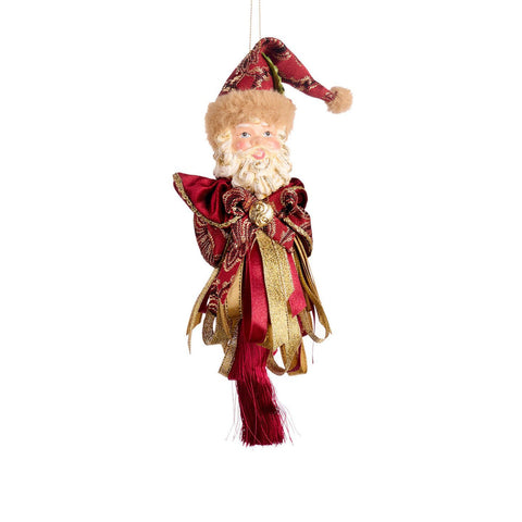 GOODWILL Decoro Babbo Natale in resina con nappa H22 cm 2 varianti(1 unità)
