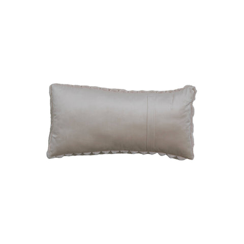 Light & Living Cuscino arredo effetto velluto beige "Vienne" 60x30 cm