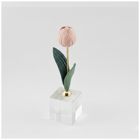 Chiaraela Pianta Tulipano Decorativa su cubo "Giardino" 5x5xH18 cm 12 varianti(1 unità)