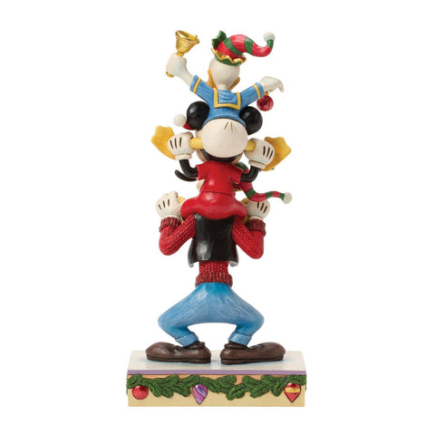 Enesco Disney Statuina di natale Topolino, Pippo e Paperino H21.5 cm