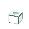 Hervit Cofanetto in legno/specchio Cuore con cristalli 7x7xH5 cm - Angelica Home Stabia