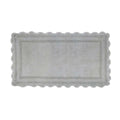 Blanc Mariclò Tappeto bagno in cotone grigio con crochet "Bagno Chiaro" 50x110 cm - Angelica Home Stabia