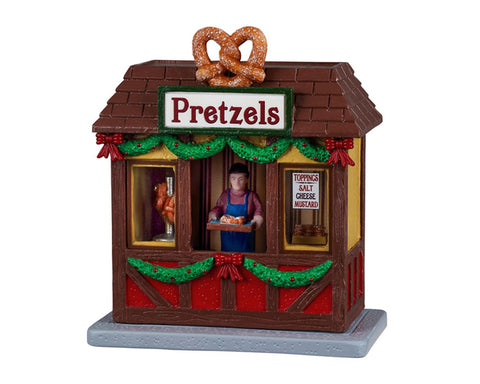 LEMAX Edificio Negozio "Pretzels" in resina H12.7x11.4x7.2 cm