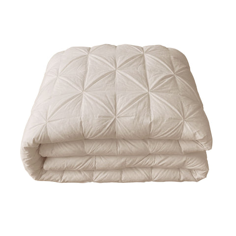 Blanc Mariclò Trapunta matrimoniale invernale beige "Diamante" 260x260 cm