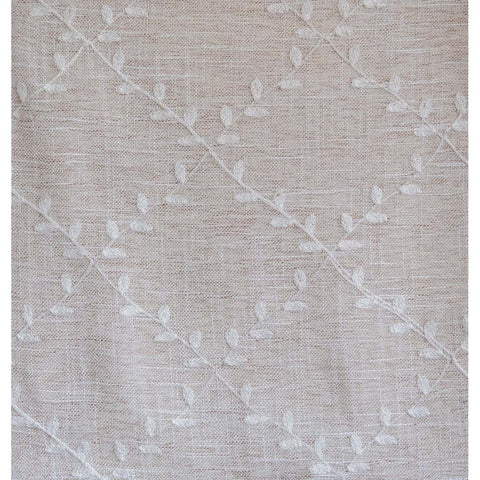 Blanc Mariclò Lot de deux rideaux beiges avec broderie Shabby Chic 140x290 cm