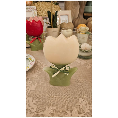 Cereria Parma Candela Tulipano profumata artigianale 13x4.5xH18.5 cm 6 varianti(1 unità)