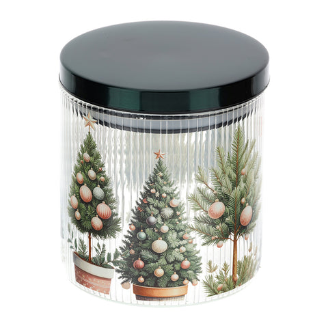 GLASS JAR X'MAS DIA.10XH11CM