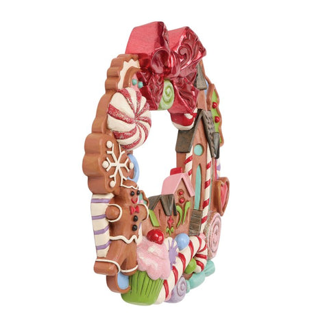 Enesco Ghirlanda di natale da appendere "Gingerbread Wall" D16x2 cm