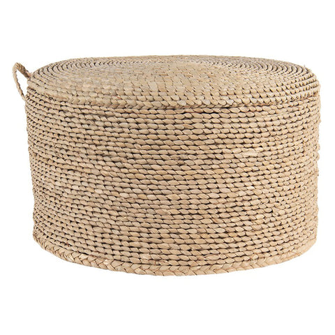 Clayre & Eef Pouf / Sgabello in Zostera  Ø40x23 cm