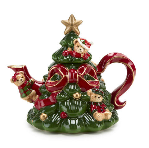 Fade Teiera di natale in ceramica "Xmas Teddy" 21x18 cm