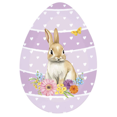 Easy Life Vassoio ovale di pasqua in porcellana "Egg Hunt" 30x21 cm 6 varianti(1 unità)