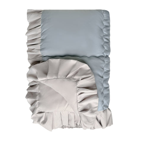 Blanc Mariclò Couette double hiver double face "Collection Bicolor" 260x260 cm