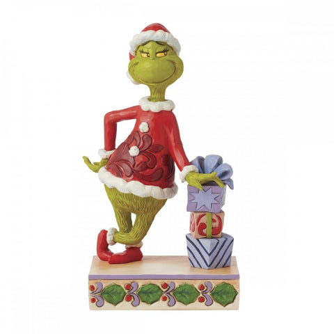 Enesco Statuina natalizia Grinch con regali "Jim Shore" 8x11xH20 cm