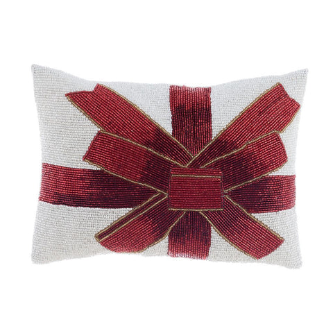 Blanc Mariclò Cuscino rettangolare con perline "Natale da sogno" 25x35 cm