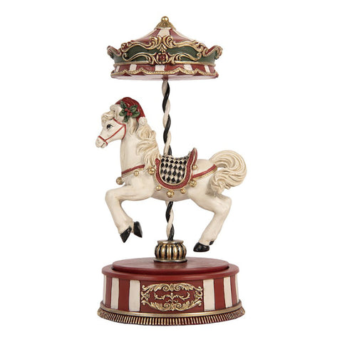 CLAYRE & EEF Addobbo natalizio Carillon con musica Carosello D12 H24 cm