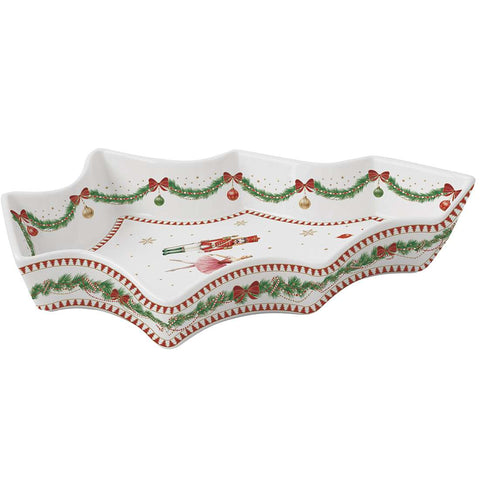 Assiette sapin de Noël en porcelaine Easy Life 28,5x21,5 cm