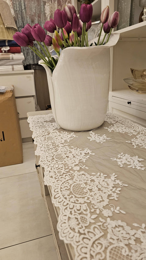 Chez Moi Tris de napperons en dentelle artisanale « Provence Luxe » (3 unités)