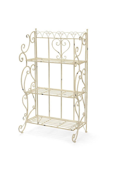 Nuvole di Stoffa Etagere Scaffale in metallo bianco anticato "Grace Demetra Tiffany" 58x35xH103 cm