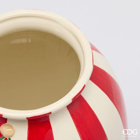 EDG Vaso di natale carosello ceramica D24xH33 cm