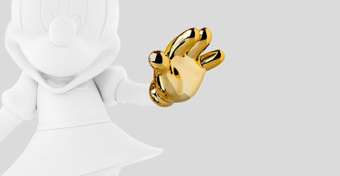 LEBLON DELIENNE Statuina Minnie Welcome piccolo bianco/oro 27.5xH31 cm