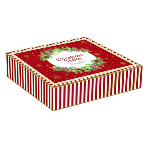 Easy life Svuotatasche di natale in porcellana "Christmas Teddy" 14x11 cm