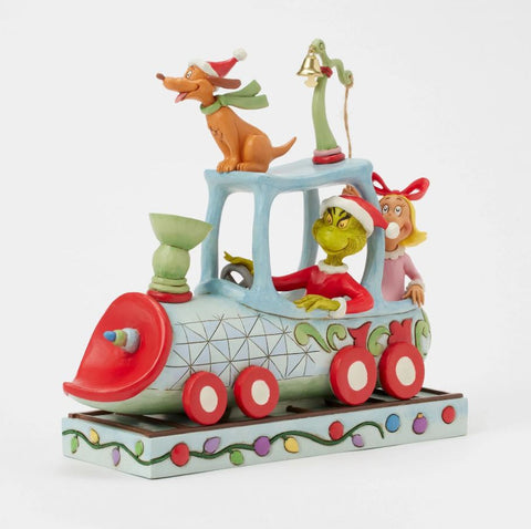 Enesco Statuina di natale Grinch su treno, Jim Shore 25.5x9xH21 cm