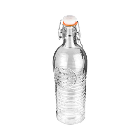 Estia Home Bouteille en verre avec fermoir métallique 1100 ml