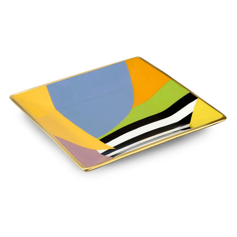 Vide-poche d'entrée en porcelaine Fade "Kandinsky" 24x24 cm