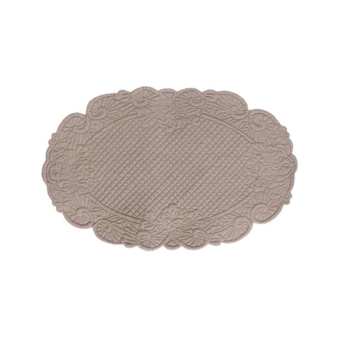 Blanc Mariclò Set 2 tovagliette americane in cotone tortora "Carmen" 20x30 cm