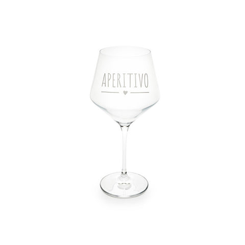 Nuvole di Stoffa Set de 2 verres à vin en verre avec dédicace "Apéritif" 770 ml