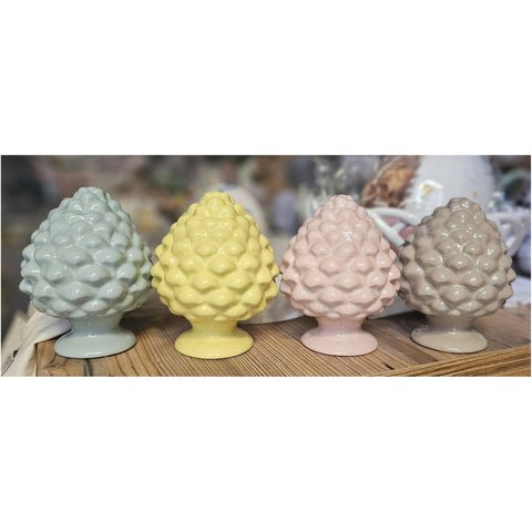 SHARON Porcelain pine cone Made in Italy H13.5xD9.5 cm 5 variants (1pc)