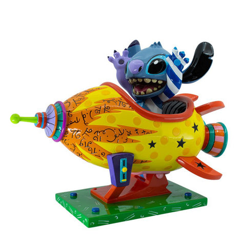 Enesco Disney Statuina Stitch con razzo, Britto 21.5x12xH16.5 cm